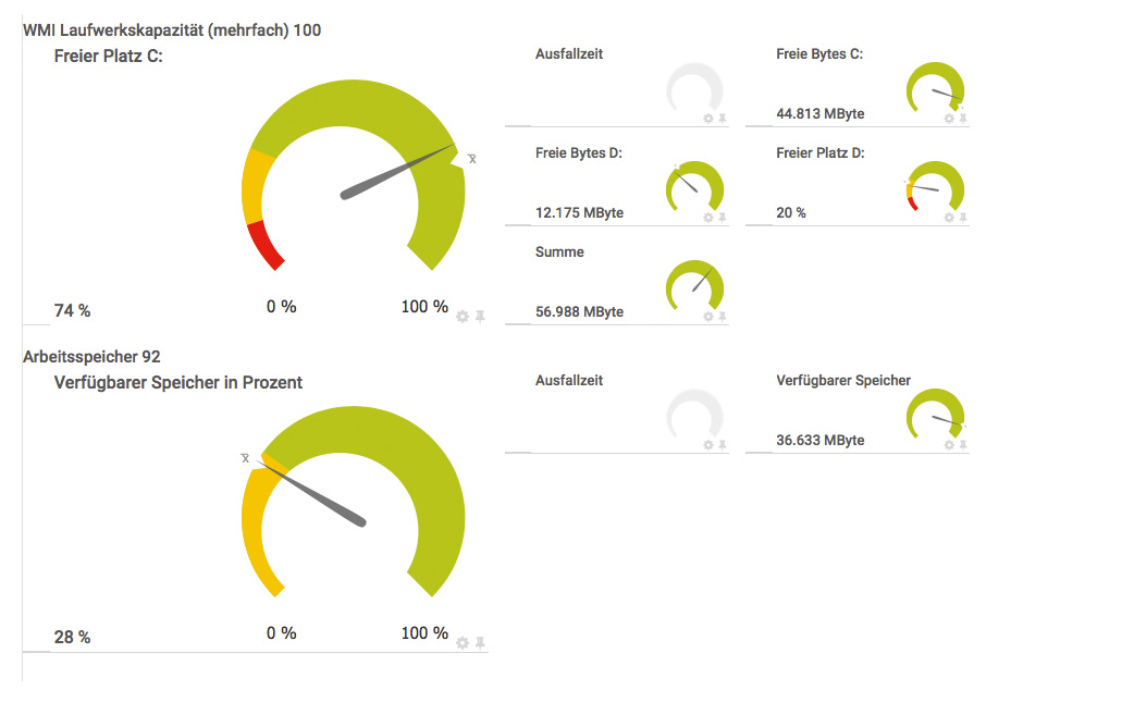 Monitoring der Serversysteme