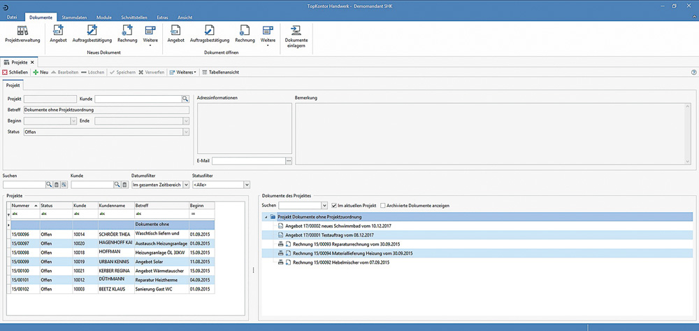 Screenshot von TopKontor